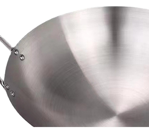 Sartén Wok De Acero Inoxidable Sartén Salteadora 36 Cm