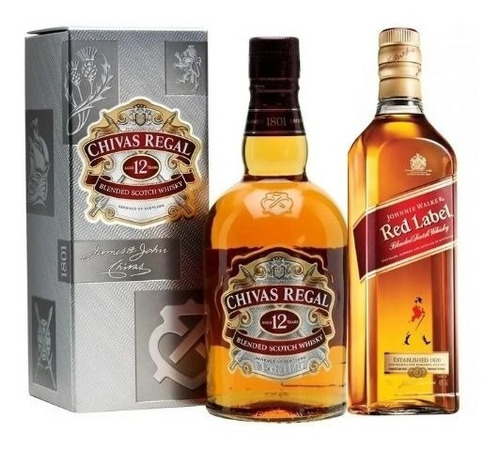 Whisky Johnny Walker Red Label + Chivas Regal 12 Años