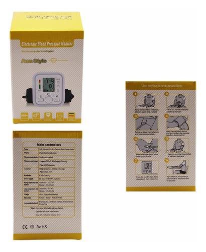 Aparelho medidor de pressão arterial digital de braço Arm Style RCL-065003C branco