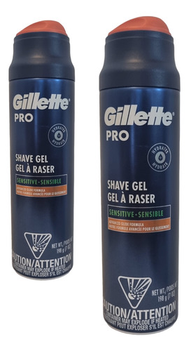 2 Gel De Afeitar Gillette Pro Antes Proglide 198g Sensitive