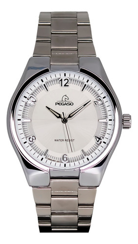 P6584s-072201a - Reloj Pegaso Metalico Plateado