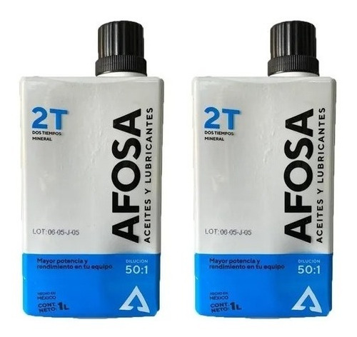 Aceite Afosa 2 Tiempos 1 Litro (2 Piezas)