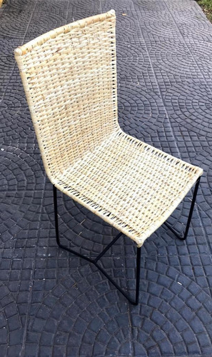 Silla De Mimbre Y Hierro