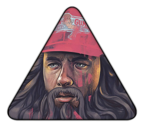 #43 - Cuadro Triangular 33 X 33 Cm - Forrest Gump Dibujo