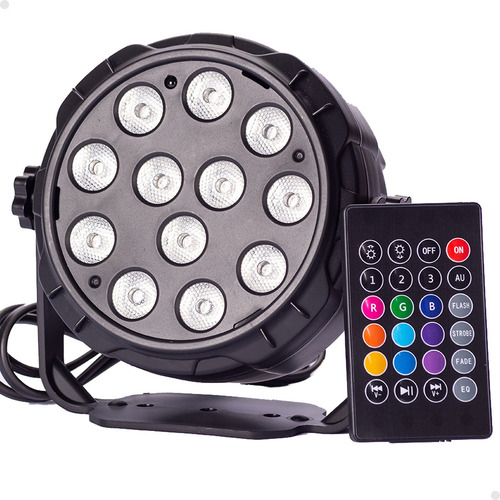 Kit 4x Luzes De Palco Led Lorben 12 Leds Rgb Controle Remoto