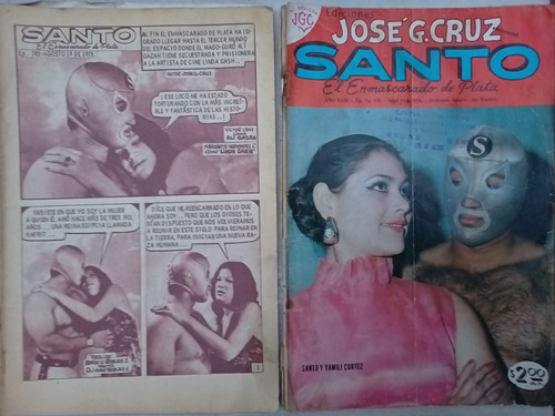 2 Revistas José G. Cruz  Santo El Mascarado De Plata 1975-76