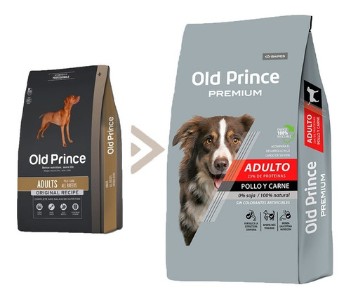 Imagen 2 de 2 de Agroindustrias Baires Old Prince Premium Perro Adulto - Todos los tamaños - Pollo/Carne - 20 kg - Bolsa - Seca