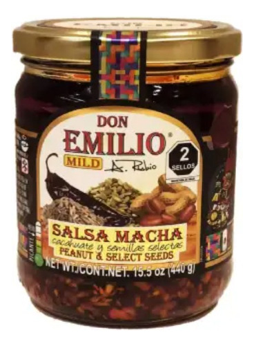 Salsa Macha Don Emilio Cacahuate Y Semillas Selectas 440gr