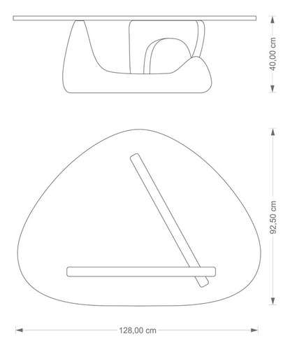 Mesa De Centro Estilo Isamu Noguchi Madera Y Cristal