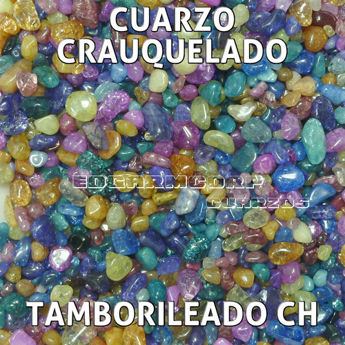 Cuarzo Trc23 Cuarzo Craquelado Pintado Multicolor Chico