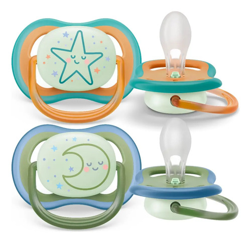 Chupeta Ultra Air Night 18+ Mes C/2 Scf376/23 Philips Avent