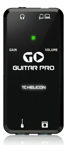 Interface de guitarra de alta definição Go Guitar Pro Tc cor preta