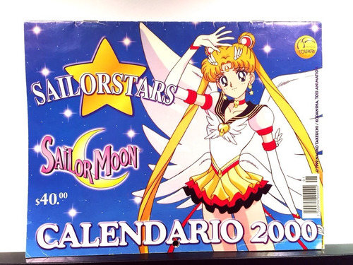 Sailor Moon Sailor Stars Calendario Vintage 2000