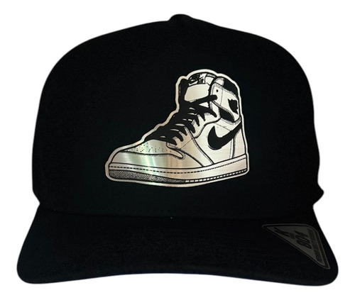Gorra Los Mejores Jordan Edición Silver Logo A Un Costado Negro Único Lisa (Usado)