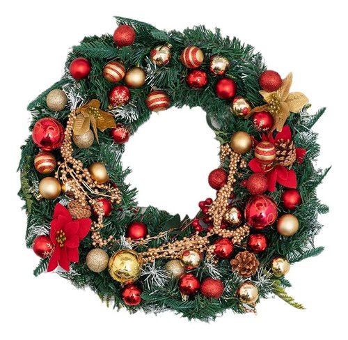 Un Paquete Con Adornos Navideños De Oro Rojo