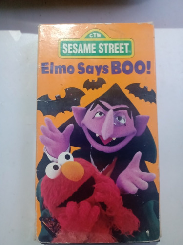 Película Vhs Plaza Sésamo Elmo Says Boo En Inglés