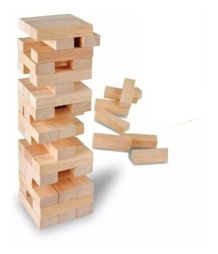 Jenga Yenga Juego De Ingenio Y Habilidad De Madera 54 Piezas