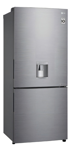 Refrigerador inversor de platina prata sem gelo LG LB41WPP com freezer 393L