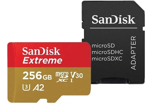 Memoria Microsd Sandisk Extreme 256gb A2 4k Uhd Gopro/dron
