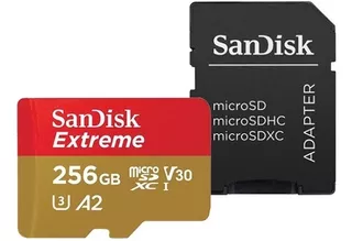 Memoria Microsd Sandisk Extreme 256gb A2 4k Uhd Gopro/dron