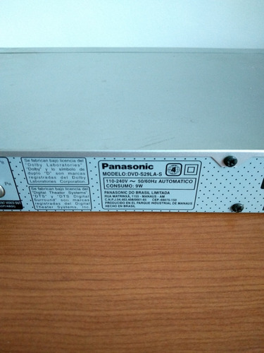 Reproductor De Dvd Panasonic Dvd S-29