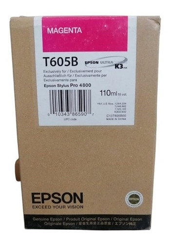 Cartucho De Tinta Epson T605b Magenta Stylus Pro 4800