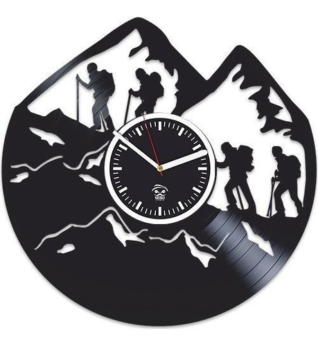 Reloj De Pared De Montaña De Vinilo Con Diseño De Escalada