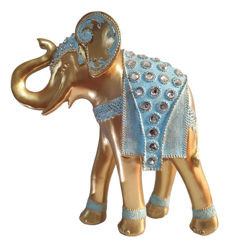 Adorno Figura Decorativa Elefante Alargado Dor Caly 19cm Alt