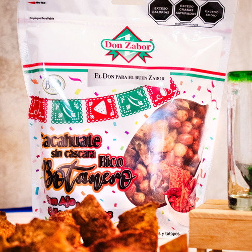 Mix De Cacahuate Enchilado Con Totopo, Ajo Y Chile Don Zabor