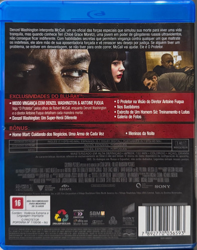 Blu-ray O Protetor - Antoine Fuqua - Dublado - Original