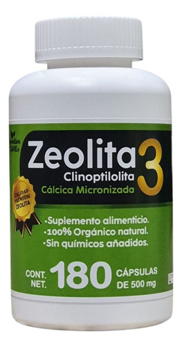 Zeolita Clinoptilolita Micronizada Organica 180 Caps