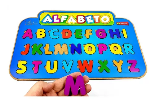 Brinquedo Jogo Pedagógico Educativo Divertido Colorido Aprendendo O Alfabeto  Letras 26 Peças Aprendizado Alfabeto Alfabetização