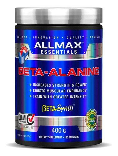 Beta-alanine De Allmax Nutrition 125 Servicios