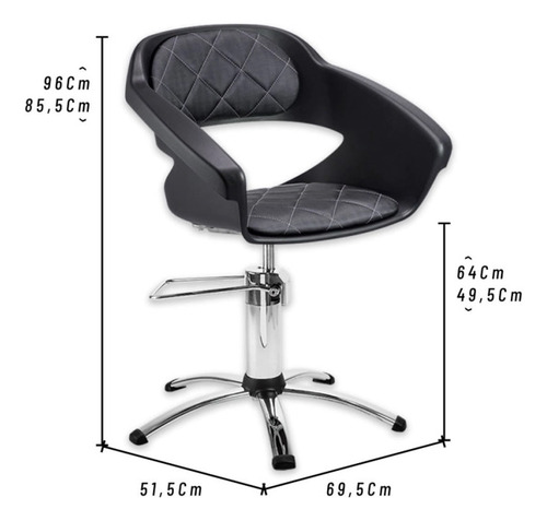 Silla De Corte Primma Hidráulica Stand Texas Negro - Dompel