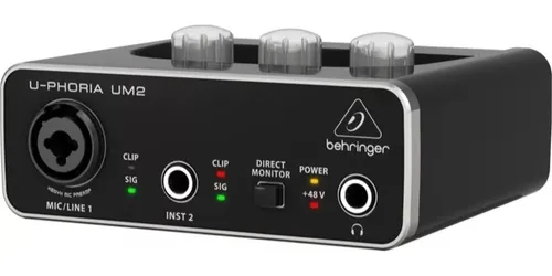 Interfaz De Audio Behringer U-phoria Um2 Grabación Estudio
