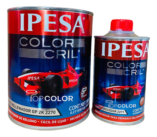 Kit Primer De Relleno 2k Ipesa 2270 Secado Rapido(1lt) 