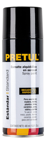 Pintura En Aerosol Negro Satín 400ml Pretul