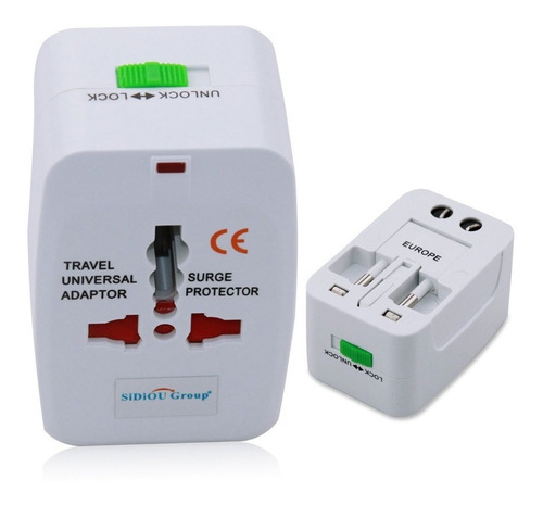 Imagen 1 de 4 de Adaptador Enchufe De Corriente Universal Ideal Viaje