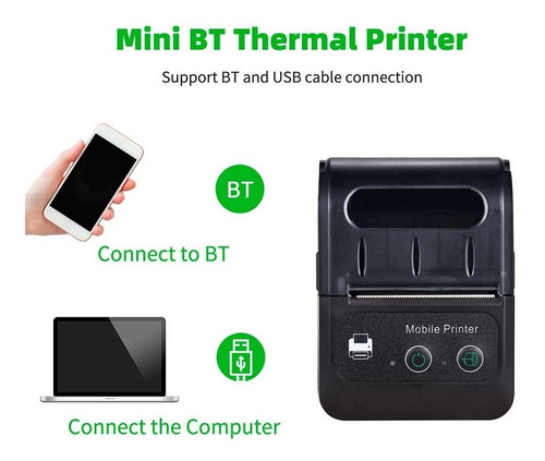 Imagen 3 de 3 de Impresora Termica Portatil Bluetooth Ticket