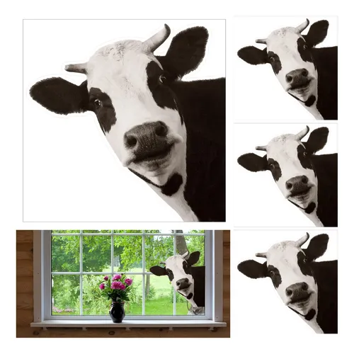comprar 4 Piezas Divertidas Pegatinas De Pared De Vaca, Pegatinas De