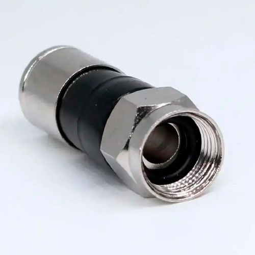 Conector Rg59 Compressão Metalico P/ Cabo Coaxial Com 100 Un