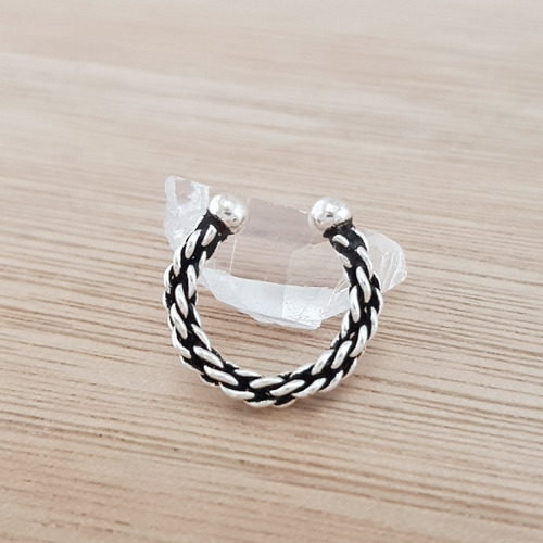 Aro Lola Cuff Bidu Boho Con Bolitas 13mm Plata 925