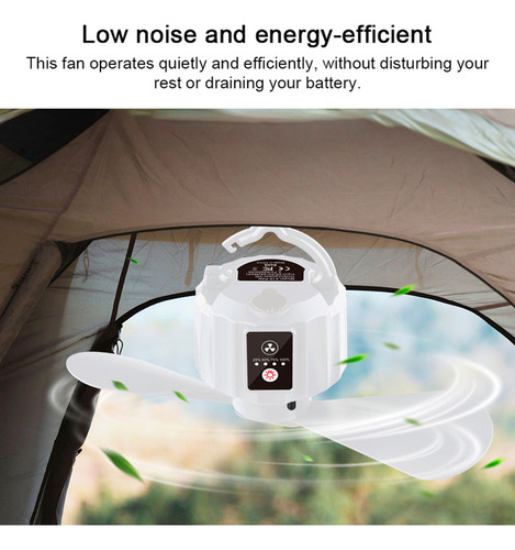 Ventilador De Techo Recargable Usb For Camping Y Senderismo