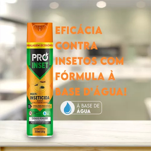 Pro Inset 350ml Ação Imediata Contra Insetos - 3 Un