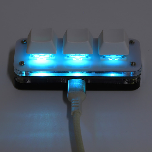 Mini Teclado De Jogo De 3 Teclas Usb, Mecânico Programável,