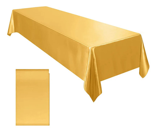Mantel Rectangular De Satén Para Bodas, Grande, Liso Y Brill