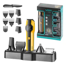Comprar Maquina De Cortar Pelo Profesional Grooming Kit Vgr V-173 Nariz Oido Cuerpo Barba 13 En 1 Ipx7 5 W Color Dorado