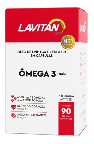 Lavitan Omega 3 6 E 9 Oléo De Linhaça E Gergelim 90 Cápsula