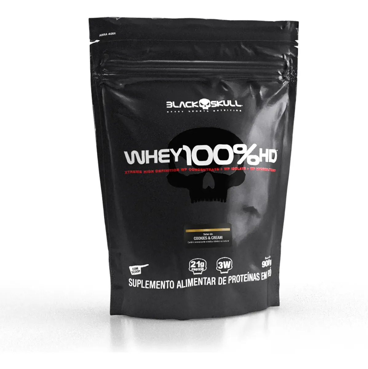 Proteína Black Skull Whey 100% HD em pó sabor Cookies and cream x 900g