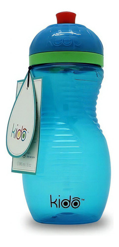 Botella Kido Keep Giratoria 380ml Anti Derrame Para Niños Color Azul